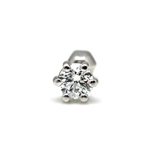 14k/18k 6발 2부 다이아몬드 피어싱(현대/우신, 바두께1mm, 1.2mm)